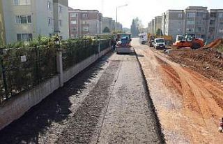 Alikahya Atatürk Mahallesi’nde asfalt hazırlığı...