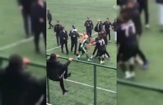 Amatör maçta kavga
