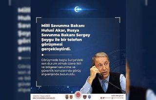 Bakan Akar, Rus mevkidaşı Şoygu ile telefon görüşmesi...