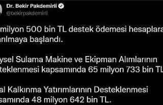 Bakan Pakdemirli: "124 milyon liralık destek...