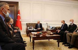Bakan Soylu polis emeklileri ile bir araya geldi