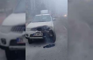 Batman’da seyir halindeki hafif ticari araç alev...