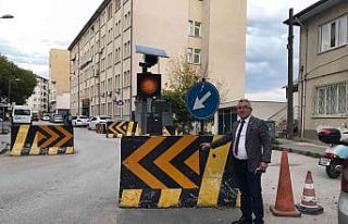 Bilecik İl Emniyet Müdürlüğü önüne konulan...