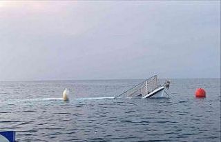 Bodrum’da alargadaki tekne battı