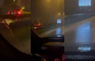 Bulvarda ters şeritten giden otomobil faciaya davetiye...