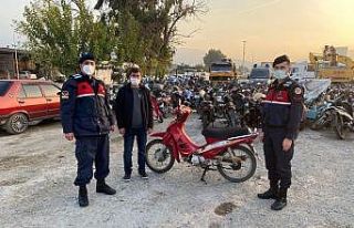 Çalıntı kaydı bulunan motosiklet jandarmanın...