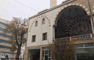 Cami duvarında mahsur kalan kediyi cami cemaati kurtardı