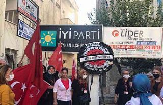 Ceyhan’da İYİ Parti’ye siyah çelenk