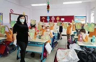 Çocuklar ‘ebru’yu sevdi
