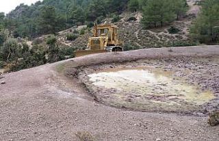 Çömlekçi’nin HİS göleti temizlendi