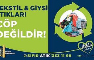 Çorum Belediyesi tekstil atıkları için ihaleye...