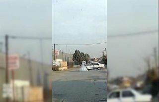 Damat istedi, sürücü otomobille dakikalarca terör...