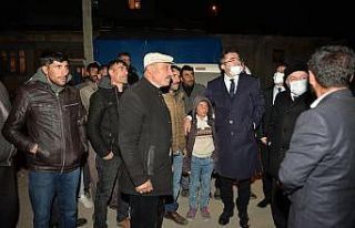 Depremden etkilenen mahallelerde hasar tespit çalışmaları...