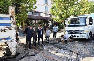 DİSKİ su depoları arası iletim hattında oluşan...