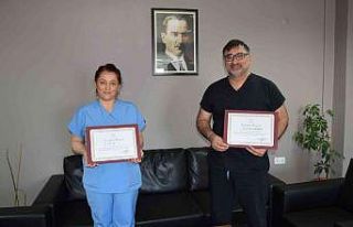 Düzce Üniversitesi Hastanesine teşekkür belgesi