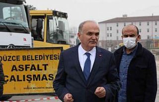 Düzce’de yol çalışmaları sürüyor