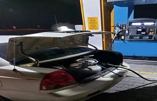 Düzenek kurup LPG pompasıyla mutfak tüpü doldurdular