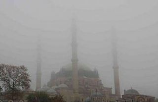 Edirne’de sis etkili oldu, Selimiye gözden kayboldu