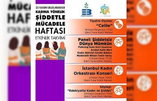 Edremit kadına yönelik şiddete karşı turuncu...