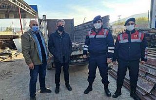 Elazığ’da çalınan inşaat malzemeleri jandarma...