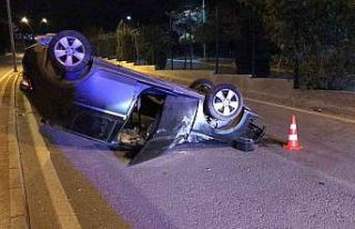 Elazığ’da otomobil takla attı: 1 yaralı