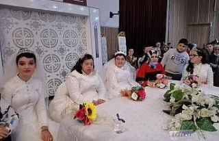 Engelli genç kızların gelinlik hayali gerçek oldu
