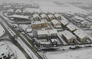 Erzurum karla kaplandı, manzarası mest etti