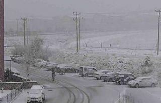 Erzurum’da gençlerin kartopu keyfi