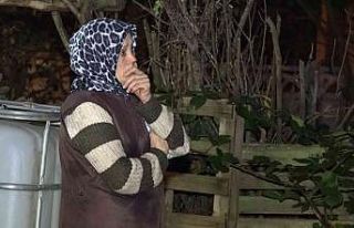 Evinin yanışını çaresizce izledi