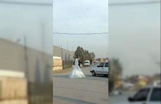 Gelin ve damada drift şovu pahalıya patladı