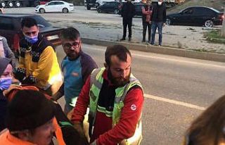 Gemlik’te işçileri taşıyan panelvan minibüs...