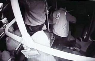 Hatay’da otobüs koltuklarını çalan şüpheliler...