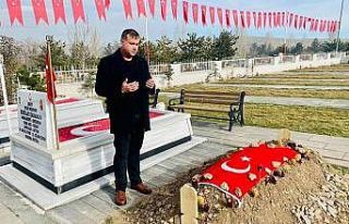 Havran’da şehit olan polisin mezarına ziyaret