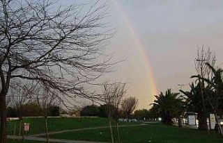 İstanbul’da fırtınaya gökkuşağı eşlik etti
