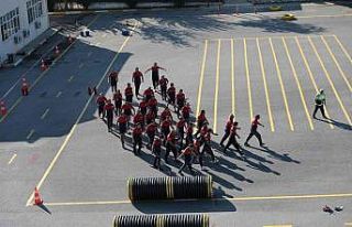 İtfaiyeden zorlu parkur