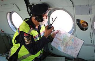 Jandarmadan helikopter destekli trafik denetimi