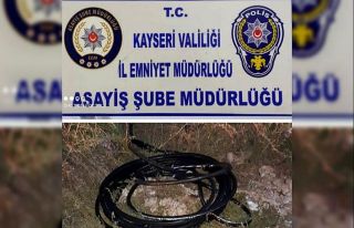 Kablo çaldığı belirlenen şüpheli yakalandı