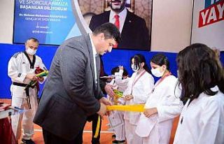 Kahramankazan’da Minik taekwondocuların kuşaklarını...