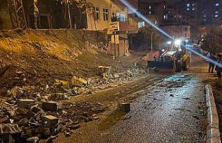 Kahramanmaraş’ta istinat duvarı çöktü