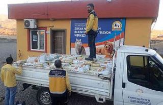Kahta Hayvan Bakım Merkez’ine 2 ton mama desteği