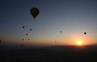 Kapadokya’da fırtına nedeniyle balon uçuşları...