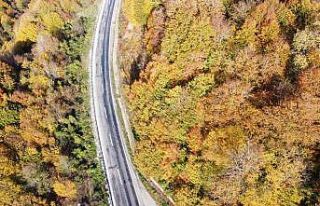 Karadeniz sahil yolundan sonbahar manzaraları