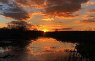 Kars’ta kartpostallık gün batımı