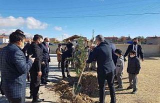 Kaymakam Bolat önce fidan dikti sonra çocuklara...