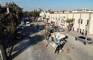 Kırkağaç’ın prestij caddelerinde peyzaj çalışmaları...