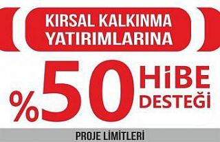 Kırsal kalkınma yatırımlarına yüzde 50 hibe...