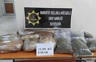 Konya’da 12 kilo 456 gram kubar esrar ele geçirildi