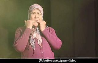 Kuş dili ile kadına şiddete "hayır"...