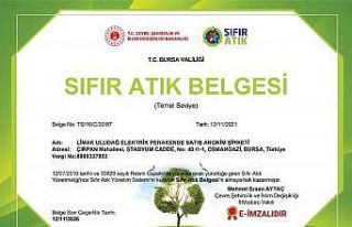 Limak Enerji Uludağ Elektrik, ‘Sıfır Atık Belgesi’...