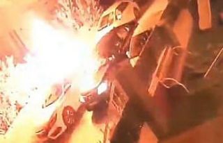 Lüks araç bir ayda 4 kez kundaklandı, o anlar güvenlik...